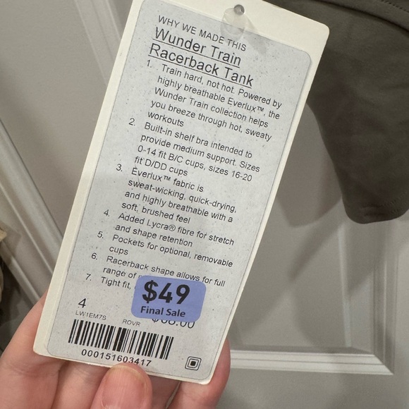 Lululemon Wunder Train Racerback Tank Top - Rover - Picture 6 of 6